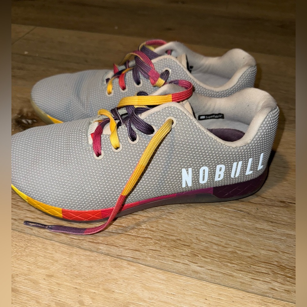 NOBULL Gray Sneakers with Multicolor Accents men’s 8.5
